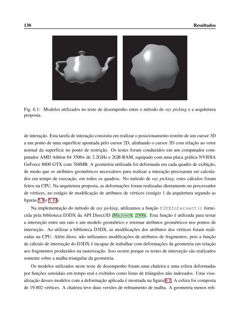 Uma Arquitetura de Suporte a Interações 3D ... - DCA - Unicamp