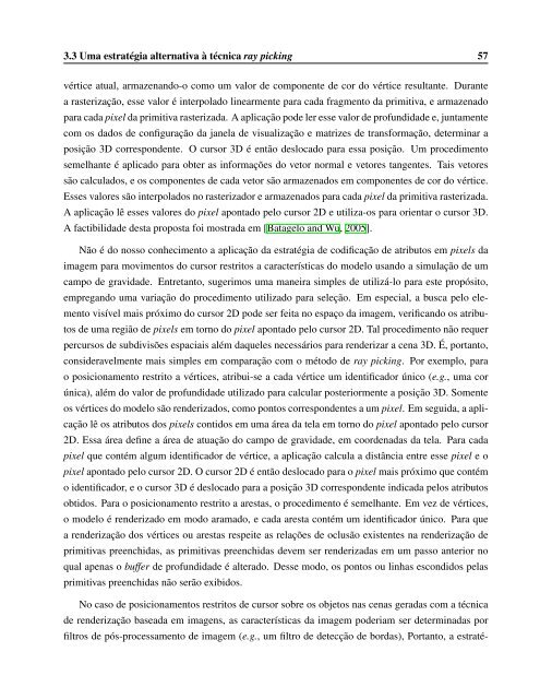 Uma Arquitetura de Suporte a Interações 3D ... - DCA - Unicamp