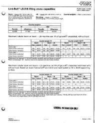 Link-Belt® LS-318 lifting crane capacities PCSA °'as$12-256