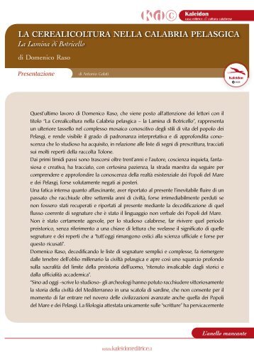 Contenuti extra - Kaleidon editrice