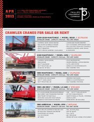 crawler cranes for sale or rent - Peco Equipment Company