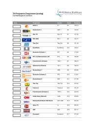 TV-Programm-Frequenzen (analog ... - R+F Netz Zollikon