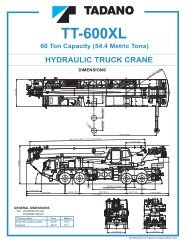 Download Spec Sheet - Tadano America Corporation