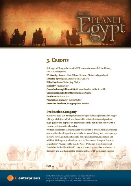 Download Media Kit as PDF - Planet Egypt - ZDF Enterprises