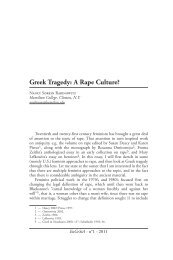 Greek Tragedy: A Rape Culture? - EuGeStA