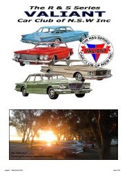 The “Wake Run”………. - R&S Valiant Car Club (NSW)