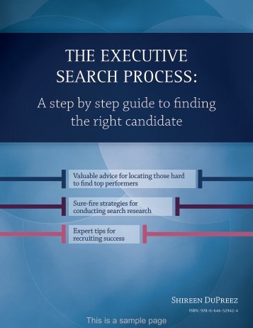 THE ExECUTIVE SEARCH PROCESS: