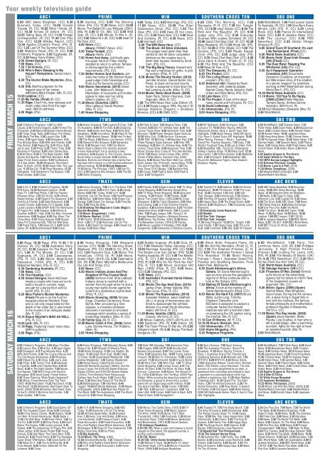 TV Guide Mar 15-21 - Weekly Times Now