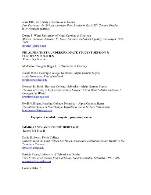 Missouri Valley History Conference 2010 Program (preliminary draft ...