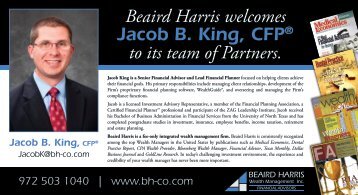 2nd draft-BH Jacob King Partner Post Card - Beaird Harris & Co., PC