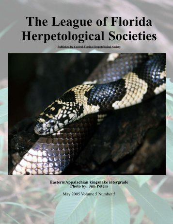 The League of Florida Herpetological Societies - Central Florida ...