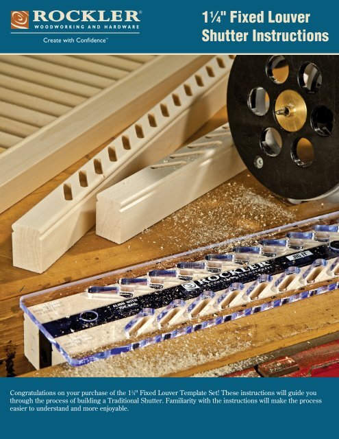 Shutter Jig Instructions - Rockler.com