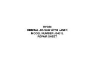 ryobi orbital jig saw with laser model number js451l repair sheet