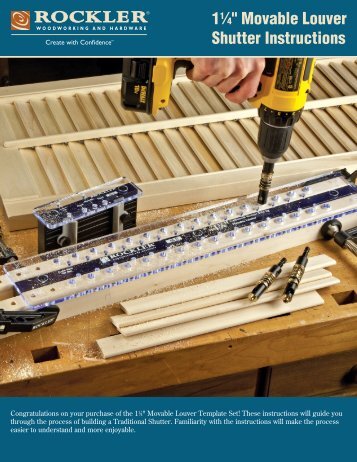 Shutter Jig Instructions - Rockler.com