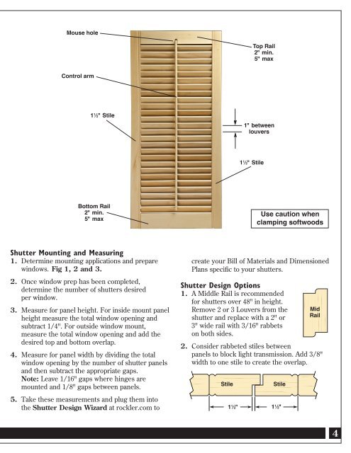 Shutter Jig Instructions - Rockler.com