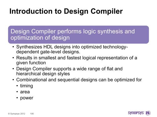 Synopsys Design Flow