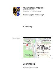 Begründung zum Satzungsexemplar - Stadt Markkleeberg
