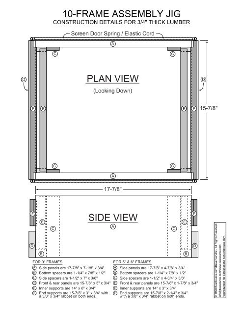 10 Frame Assembly Jig Plans Beesource Com