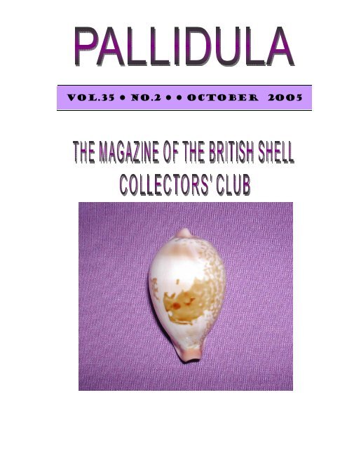 VOL.35 NO.2 OCTOBER 2OO5 - British Shell Collectors' Club