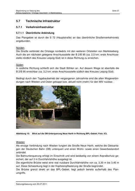 Ortslage Gaschwitz - Begruendung - Stadt Markkleeberg