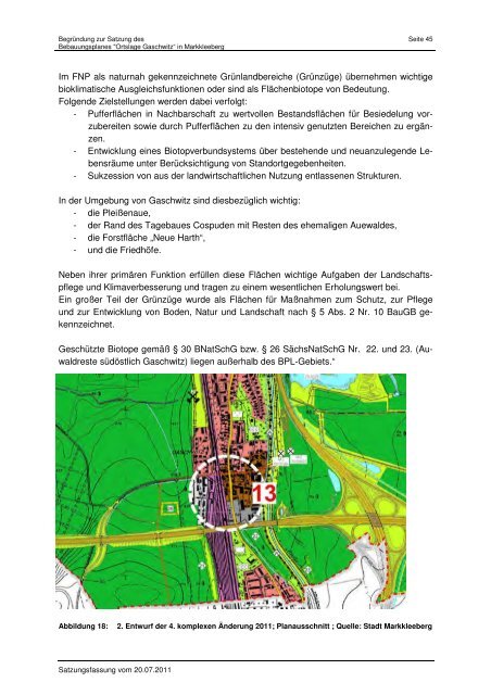 Ortslage Gaschwitz - Begruendung - Stadt Markkleeberg