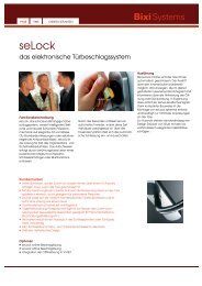 Datenblatt seLock Zutrittskontroll-Leser (371 KB) - Bixi Systems AG