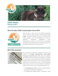 EAZA eNews_February 2013 - European Association of Zoos and ...