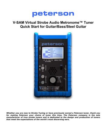 peterson V-SAM Virtual Strobe Audio Metronome ... - zZounds.com