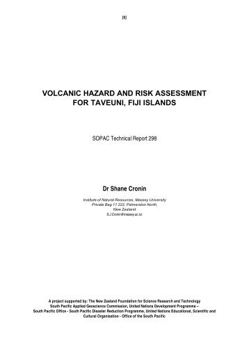 Volcanic hazard and risk assessment for Taveuni ... - Up To - SOPAC