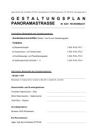 GESTALTUNGSPLAN PANORAMASTRASSE IN 6221 RICKENBACH