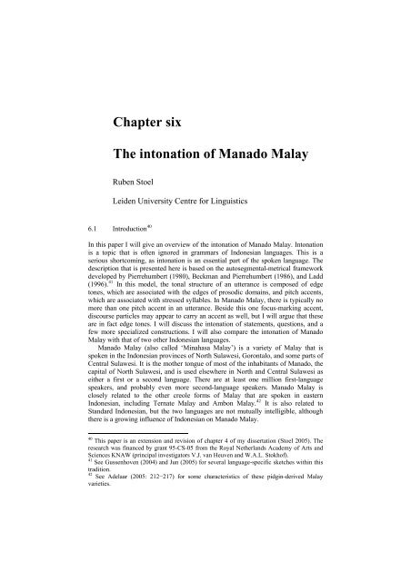 Télécharger gratuitement Images Chapter Six The Intonation Of Manado Malay le plus cool salutations