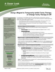 Using a Magnet to Temporarily Inhibit Tachy ... - Boston Scientific