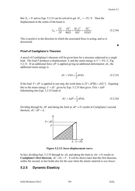 5.2 Elastic Strain Energy