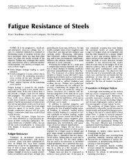 Fatigue Resistance of Steels - ASM International