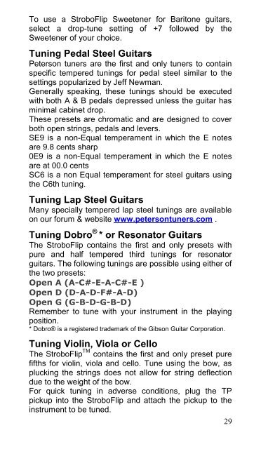 Stroboflip Manual - Peterson Tuners