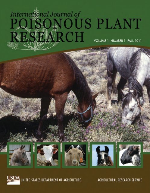 International Journal of Poisonous Plant Research - Agricultural ...