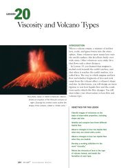 Lesson 20: Viscosity and Volcano Types - Carolina Curriculum