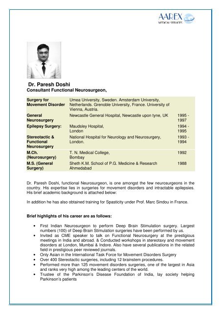 Dr. Paresh Doshi - Cardiac Surgery in India