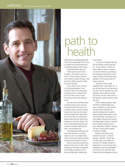path to health - Table Magazine