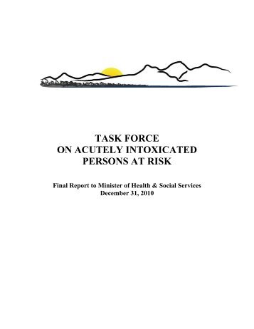 Task Force on Acutely Intoxicated Persons at Risk - Health and ...