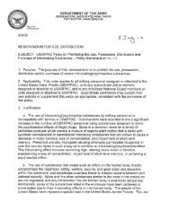 USARPAC Policy 10-17 on Prohibiting the Use - U.S. Army Garrison ...