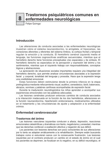 Trastornos psiquiátricos comunes en enfermedades neurológicas