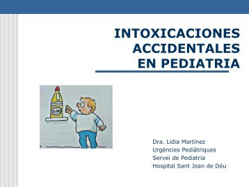 intoxicaciones accidentales en pediatria