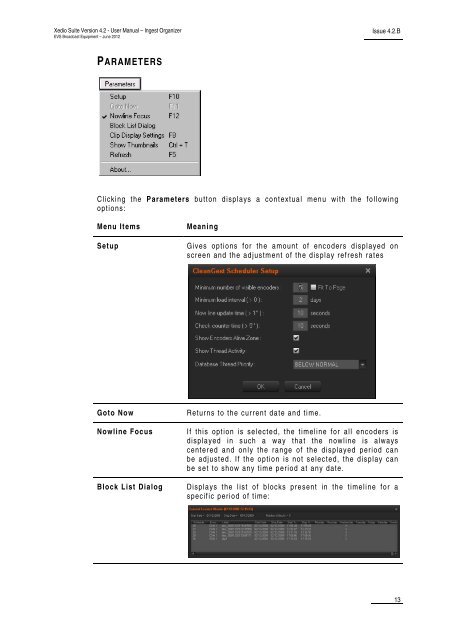 Xedio Ingest Organizer User's Manual - EVS
