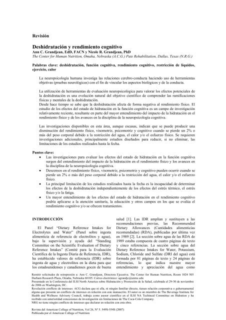 OMS - Observatorio de Hidratación y Salud