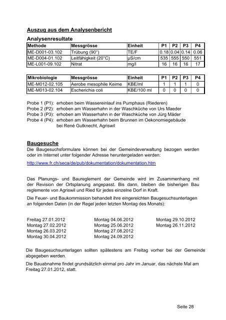 Bulletin Nr. 52 (November 2011) - Gemeinde Ried b. Kerzers