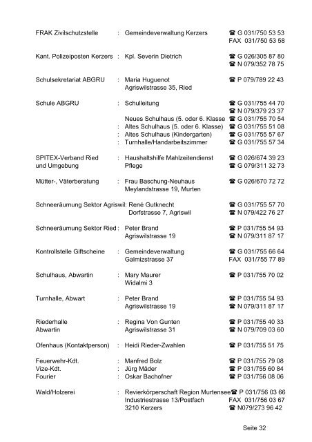 Bulletin Nr. 52 (November 2011) - Gemeinde Ried b. Kerzers