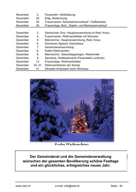 Bulletin Nr. 52 (November 2011) - Gemeinde Ried b. Kerzers