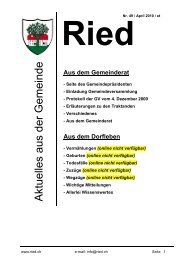 Bulletin Nr. 49 (April 2010) - Gemeinde Ried b. Kerzers
