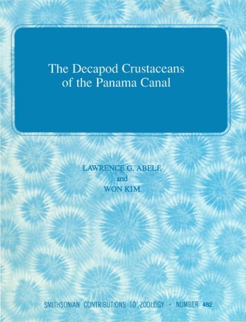 The Decapod Crustaceans of the Panama Canal - Smithsonian ...